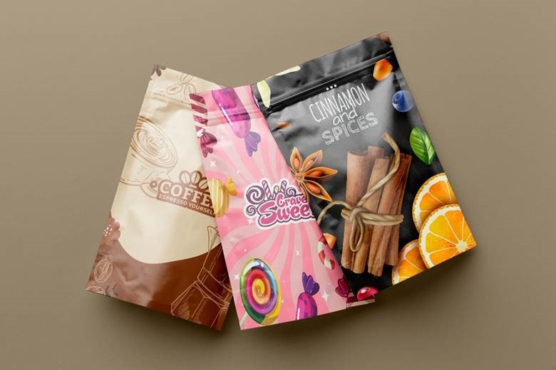Branded Stand-up Packaging for Tea, Sweets, and Organic Spices